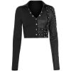 vente en ligne PUNK RAVE Crop Top ‘Lamia’ Noir 53