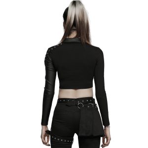 vente en ligne PUNK RAVE Crop Top ‘Lamia’ Noir 18