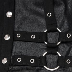 vente en ligne PUNK RAVE Crop Top ‘Lamia’ Noir 32