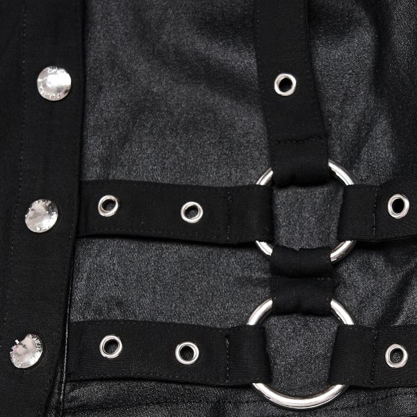 vente en ligne PUNK RAVE Crop Top ‘Lamia’ Noir 11