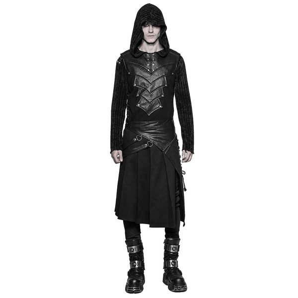 PUNK RAVE Demi-jupe Amovible Punk ‘Alatheus’ Noire guranteed de qualité 5