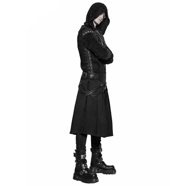 PUNK RAVE Demi-jupe Amovible Punk ‘Alatheus’ Noire guranteed de qualité 6