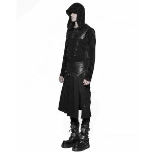 PUNK RAVE Demi-jupe Amovible Punk ‘Alatheus’ Noire guranteed de qualité 32