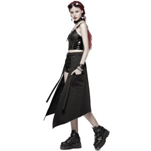 PUNK RAVE Demi-Jupe ‘Hegoa’ Noire en ligne 22