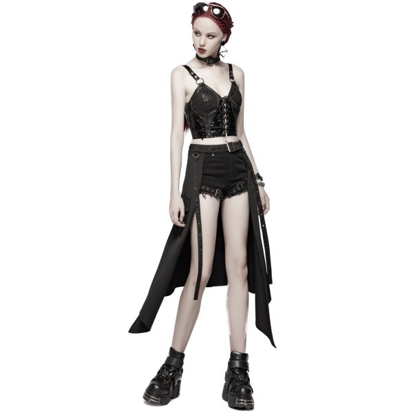 PUNK RAVE Demi-Jupe ‘Hegoa’ Noire en ligne 6