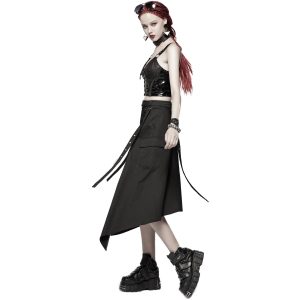 PUNK RAVE Demi-Jupe ‘Hegoa’ Noire en ligne 26