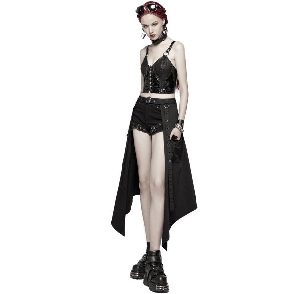 PUNK RAVE Demi-Jupe ‘Hegoa’ Noire en ligne 8