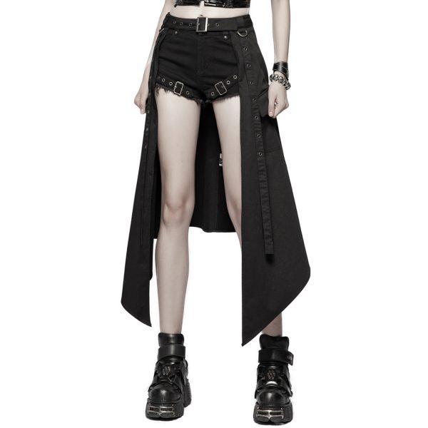 PUNK RAVE Demi-Jupe ‘Hegoa’ Noire en ligne 1