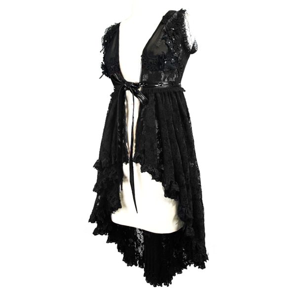 Pas Cher Magasin Soldes Eva Lady Déshabillé ‘Romantic Goth’ En Dentelle Noire 12