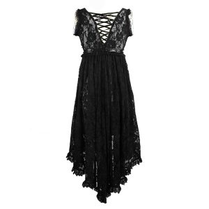 Pas Cher Magasin Soldes Eva Lady Déshabillé ‘Romantic Goth’ En Dentelle Noire 33