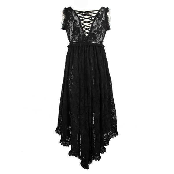 Pas Cher Magasin Soldes Eva Lady Déshabillé ‘Romantic Goth’ En Dentelle Noire 11