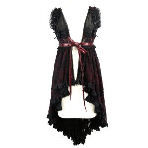 Authentic Original licence Eva Lady Déshabillé ‘Romantic Goth’ En Dentelle Rouge Et Noire 30