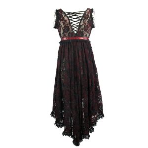 Authentic Original licence Eva Lady Déshabillé ‘Romantic Goth’ En Dentelle Rouge Et Noire 32