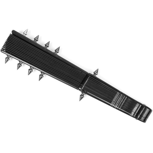 PUNK RAVE Eventail ‘Gothic Spiked’ Noir achat pas cher 7