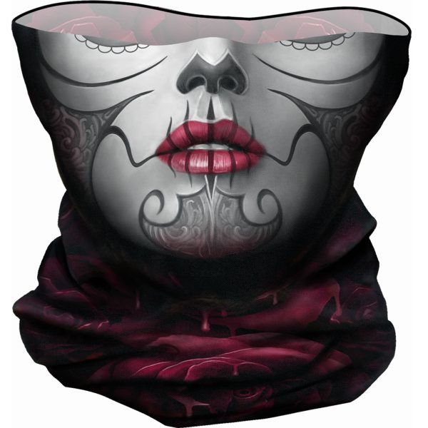 marques pas cher Spiral Direct Foulard Multifonctions ‘Blood Rose’ Noir 3