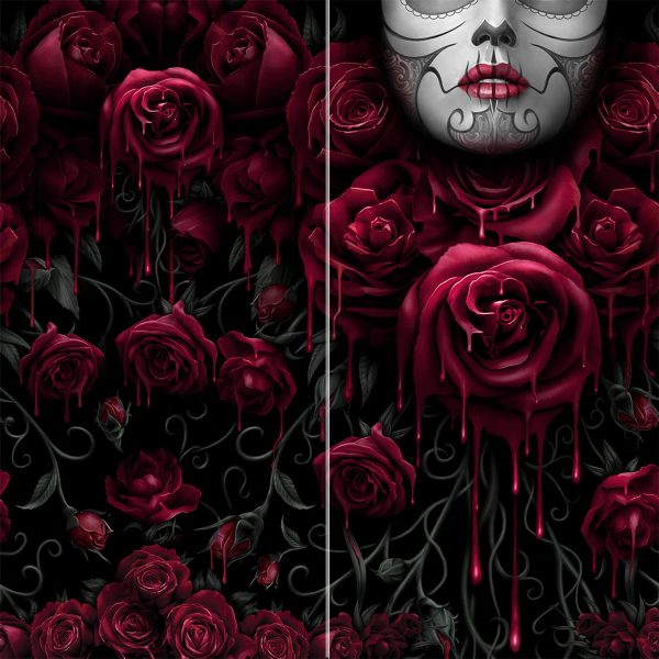 marques pas cher Spiral Direct Foulard Multifonctions ‘Blood Rose’ Noir 5