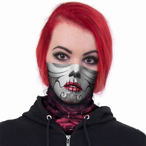 marques pas cher Spiral Direct Foulard Multifonctions ‘Blood Rose’ Noir 1