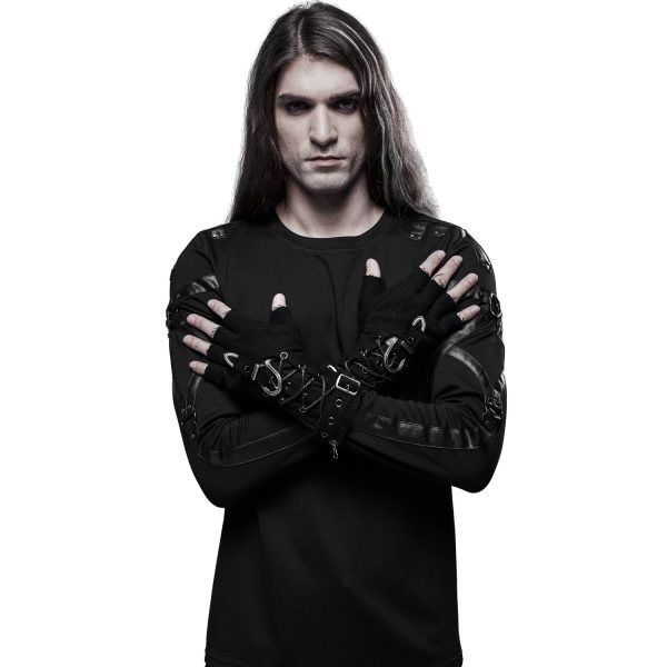 outlet soldes PUNK RAVE Gants Gothiques ‘Astaroth’ Noirs 3