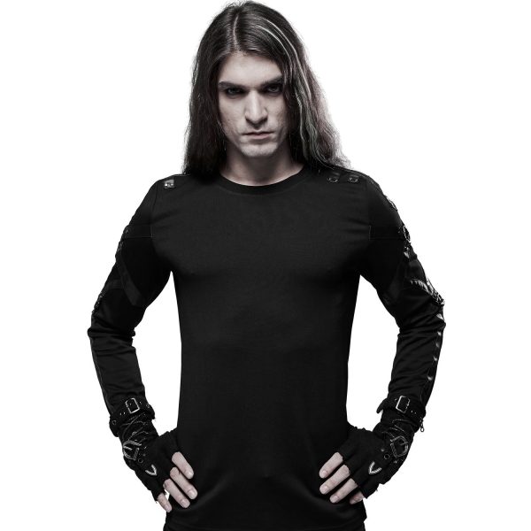 outlet soldes PUNK RAVE Gants Gothiques ‘Astaroth’ Noirs 4