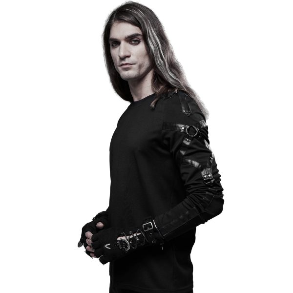outlet soldes PUNK RAVE Gants Gothiques ‘Astaroth’ Noirs 5
