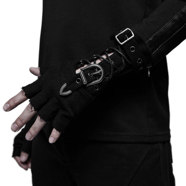 outlet soldes PUNK RAVE Gants Gothiques ‘Astaroth’ Noirs 7