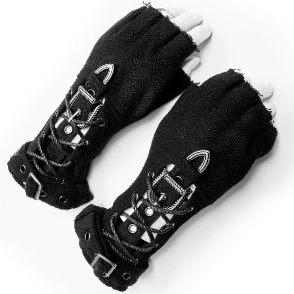 outlet soldes PUNK RAVE Gants Gothiques ‘Astaroth’ Noirs 9