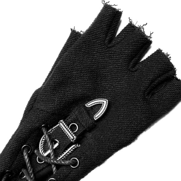 outlet soldes PUNK RAVE Gants Gothiques ‘Astaroth’ Noirs 10
