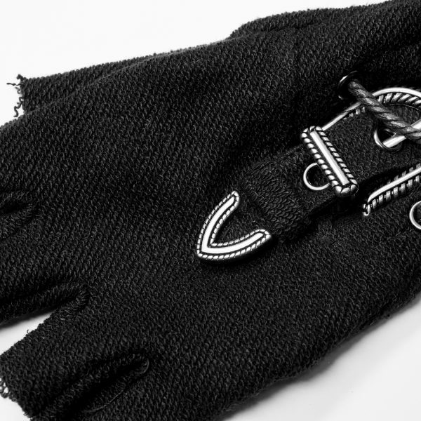 outlet soldes PUNK RAVE Gants Gothiques ‘Astaroth’ Noirs 11