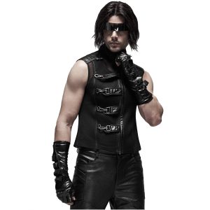 marque pas cher PUNK RAVE Gants Gothiques Pour Hommes ‘Predator’ Avec Boucles… 10