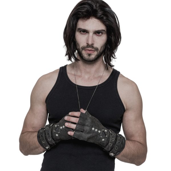 grande surprise PUNK RAVE Gants ‘Mad Max’ Gris 3