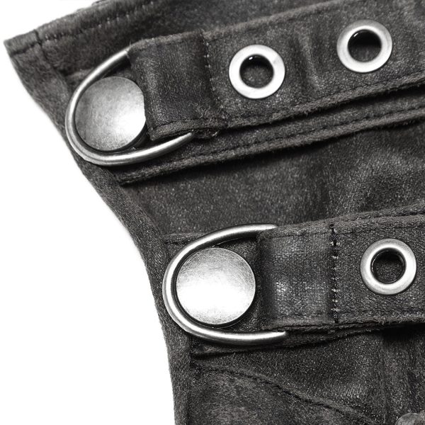 grande surprise PUNK RAVE Gants ‘Mad Max’ Gris 12
