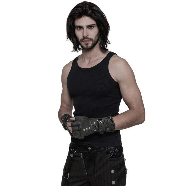 grande surprise PUNK RAVE Gants ‘Mad Max’ Gris 5