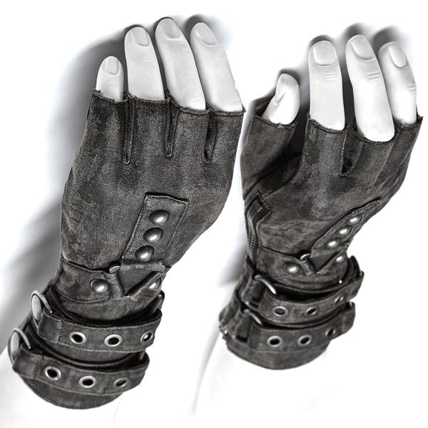 grande surprise PUNK RAVE Gants ‘Mad Max’ Gris 9
