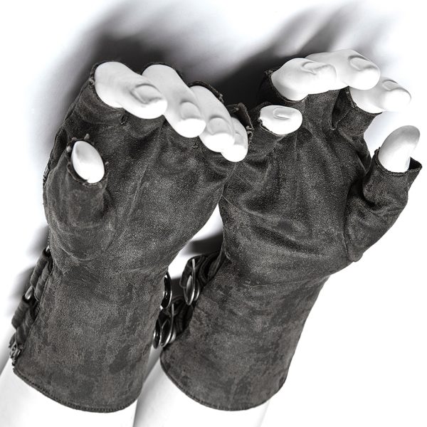 grande surprise PUNK RAVE Gants ‘Mad Max’ Gris 10
