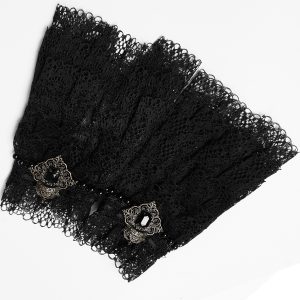 prix de gros PUNK RAVE Gants Steampunk ‘Eulalie’ En Dentelle Noire 17