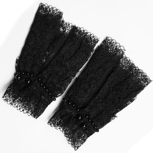 prix de gros PUNK RAVE Gants Steampunk ‘Eulalie’ En Dentelle Noire 19