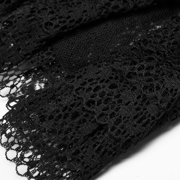 prix de gros PUNK RAVE Gants Steampunk ‘Eulalie’ En Dentelle Noire 8