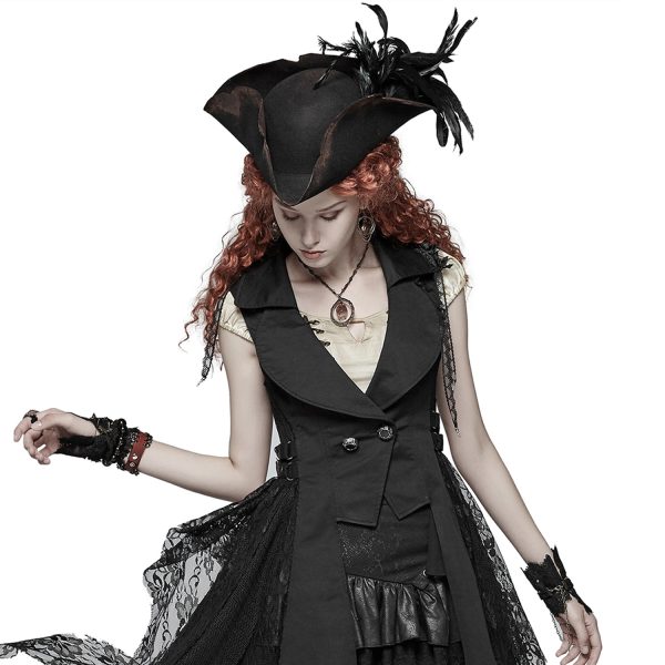 PUNK RAVE Gants Steampunk ‘Gears And Spikes’ En Dentelle remise en ligne 5