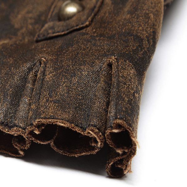 PUNK RAVE Gants Steampunk ‘Mad Max’ Marrons boutiqued en ligne 13
