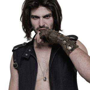 PUNK RAVE Gants Steampunk ‘Mad Max’ Marrons boutiqued en ligne 20