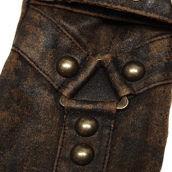 PUNK RAVE Gants Steampunk ‘Mad Max’ Marrons boutiqued en ligne 10