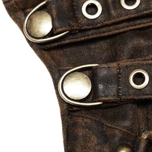 PUNK RAVE Gants Steampunk ‘Mad Max’ Marrons boutiqued en ligne 32