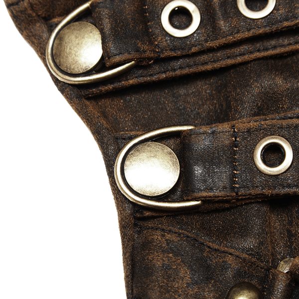PUNK RAVE Gants Steampunk ‘Mad Max’ Marrons boutiqued en ligne 11