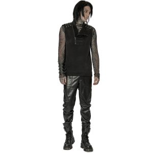 mode PUNK RAVE Gilet à Glissière Asymétrique ‘Xanthus’ Noir 31