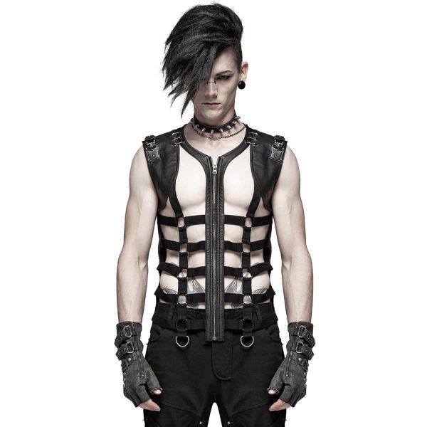 PUNK RAVE Gilet ‘Apocalypse’ Noir soldes de Noël 3