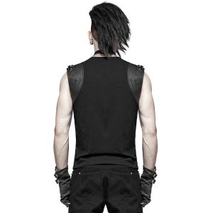 PUNK RAVE Gilet ‘Apocalypse’ Noir soldes de Noël 21