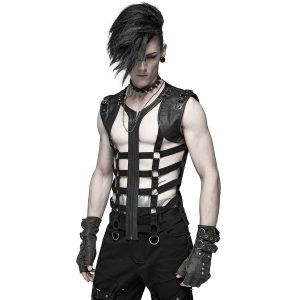 PUNK RAVE Gilet ‘Apocalypse’ Noir soldes de Noël 23