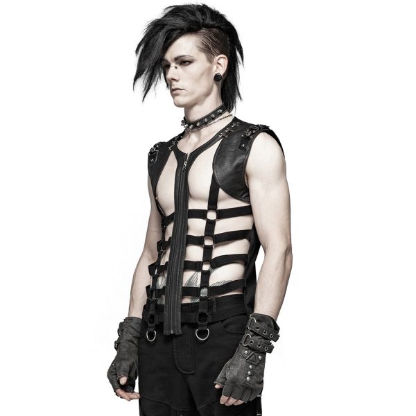 PUNK RAVE Gilet ‘Apocalypse’ Noir soldes de Noël 6