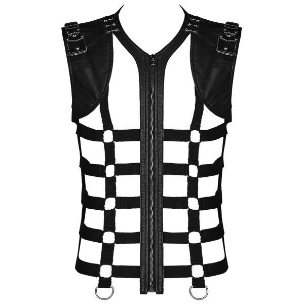 PUNK RAVE Gilet ‘Apocalypse’ Noir soldes de Noël 8