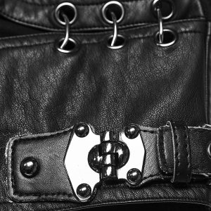 PUNK RAVE Gilet ‘Apocalypse’ Noir soldes de Noël 35